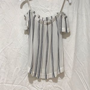Off the shoulder striped top